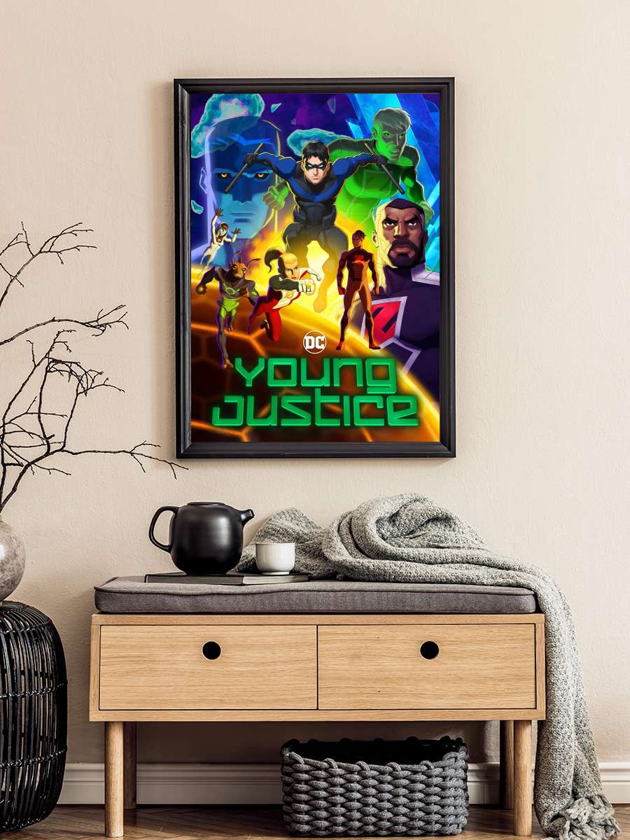 Genç Kahramanlar - Young Justice Dizi Tablo Siyah Çerçeveli Dizi Poster Duvar Tablo