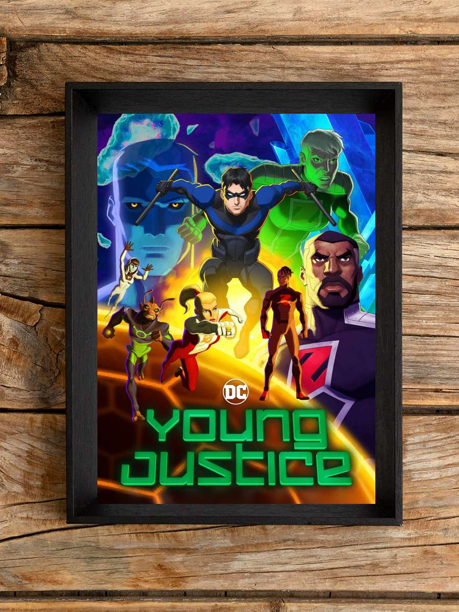 Genç Kahramanlar - Young Justice Dizi Tablo Siyah Çerçeveli Dizi Poster Duvar Tablo