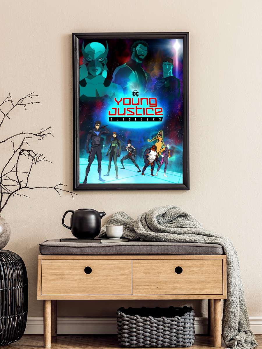 Genç Kahramanlar - Young Justice Dizi Tablo Siyah Çerçeveli Dizi Poster Duvar Tablo