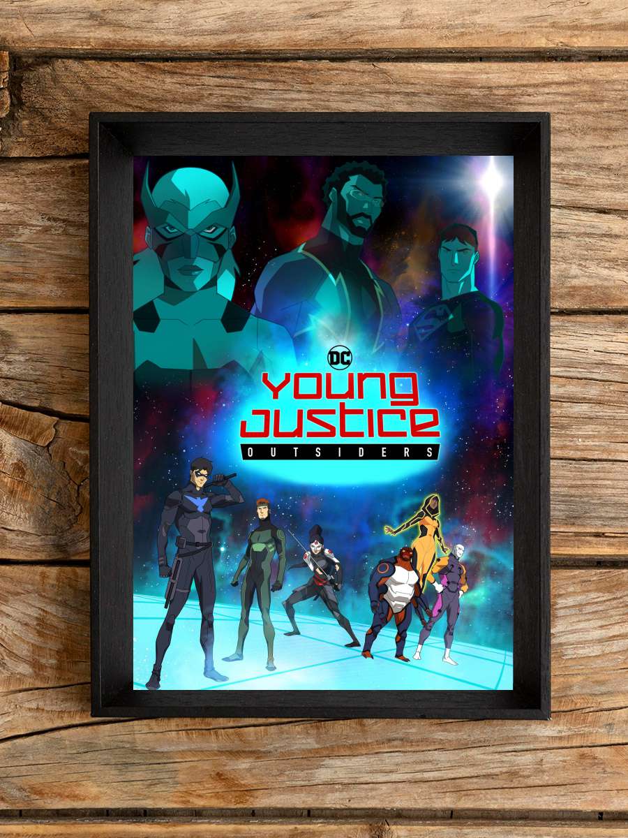 Genç Kahramanlar - Young Justice Dizi Tablo Siyah Çerçeveli Dizi Poster Duvar Tablo