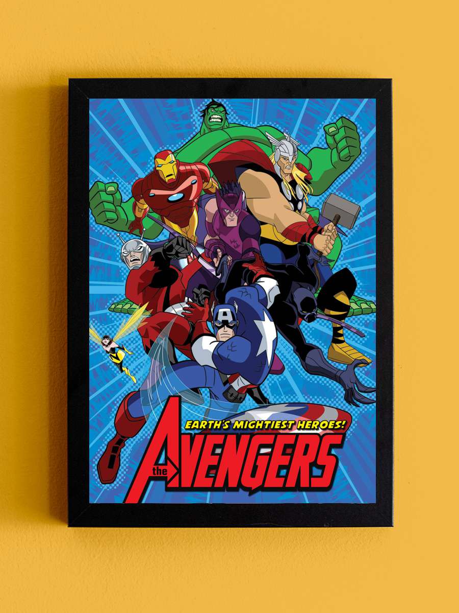 The Avengers: Earth's Mightiest Heroes Dizi Tablo Siyah Çerçeveli Dizi Poster Duvar Tablo