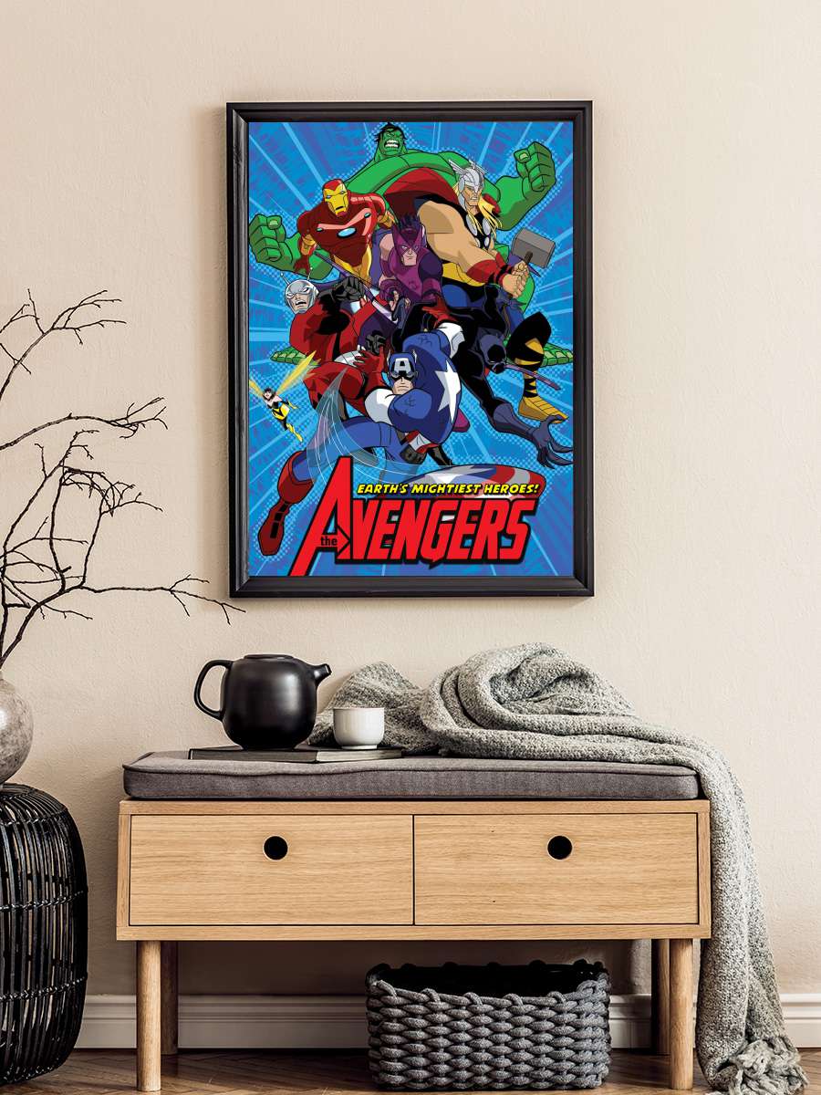 The Avengers: Earth's Mightiest Heroes Dizi Tablo Siyah Çerçeveli Dizi Poster Duvar Tablo