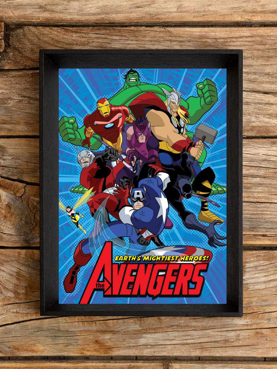 The Avengers: Earth's Mightiest Heroes Dizi Tablo Siyah Çerçeveli Dizi Poster Duvar Tablo