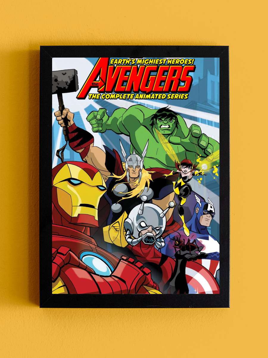 The Avengers: Earth's Mightiest Heroes Dizi Tablo Siyah Çerçeveli Dizi Poster Duvar Tablo