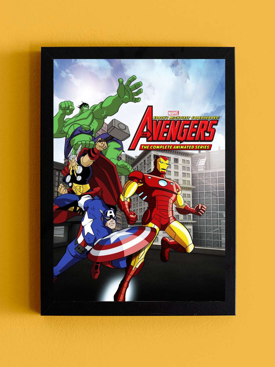 The Avengers: Earth's Mightiest Heroes Dizi Tablo Siyah Çerçeveli Dizi Poster Duvar Tablo