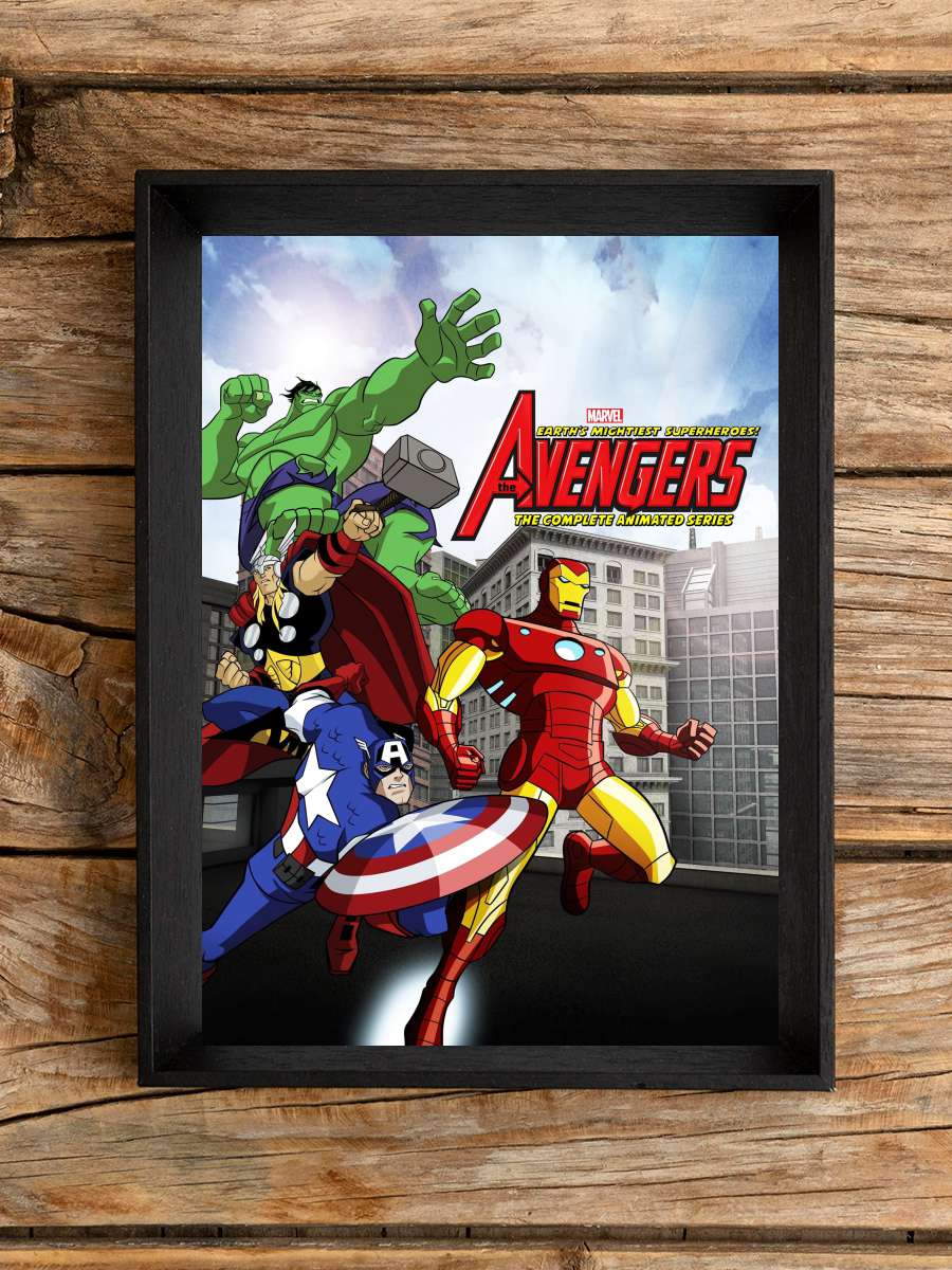 The Avengers: Earth's Mightiest Heroes Dizi Tablo Siyah Çerçeveli Dizi Poster Duvar Tablo