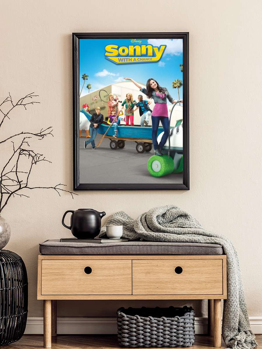 Sonny'nin Yıldızı - Sonny with a Chance Dizi Tablo Siyah Çerçeveli Dizi Poster Duvar Tablo