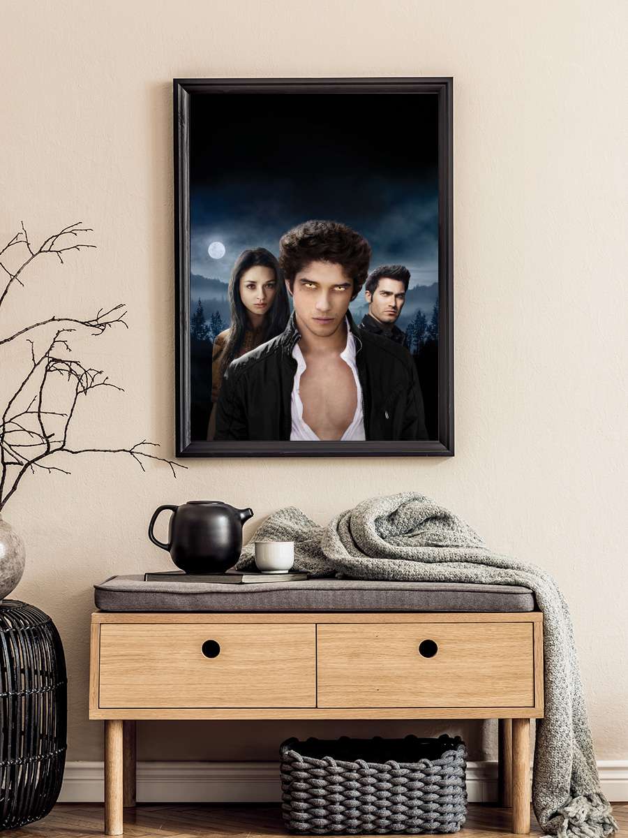 Teen Wolf Dizi Tablo Siyah Çerçeveli Dizi Poster Duvar Tablo