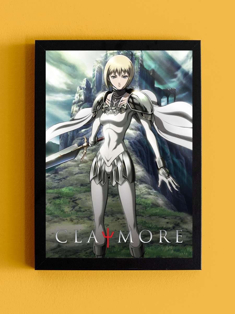 Claymore - クレイモア Dizi Tablo Siyah Çerçeveli Dizi Poster Duvar Tablo