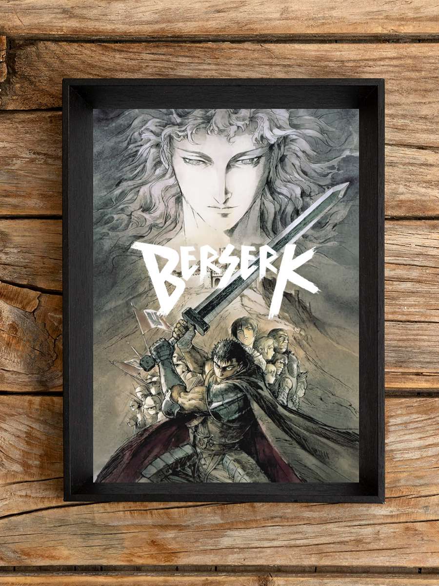 Berserk - 剣風伝奇ベルセルク Dizi Tablo Siyah Çerçeveli Dizi Poster Duvar Tablo