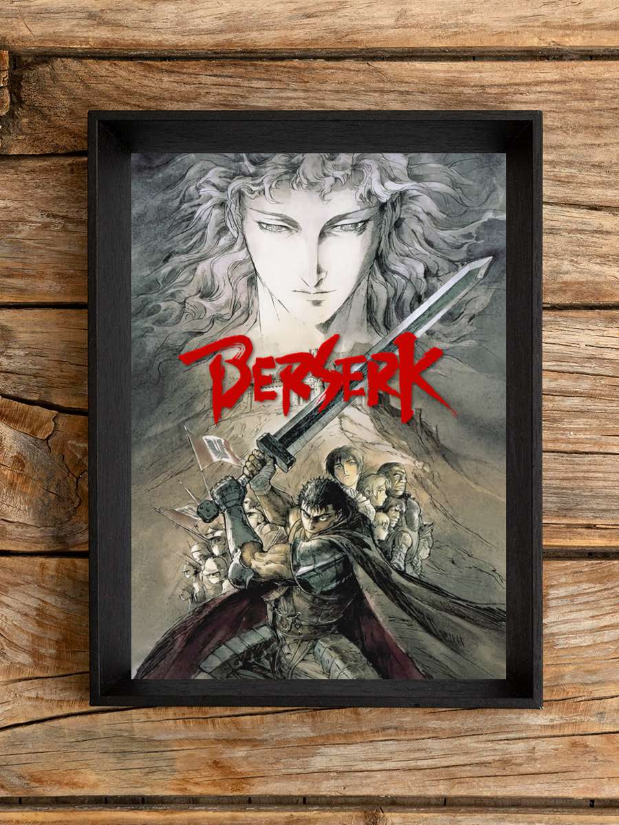 Berserk - 剣風伝奇ベルセルク Dizi Tablo Siyah Çerçeveli Dizi Poster Duvar Tablo