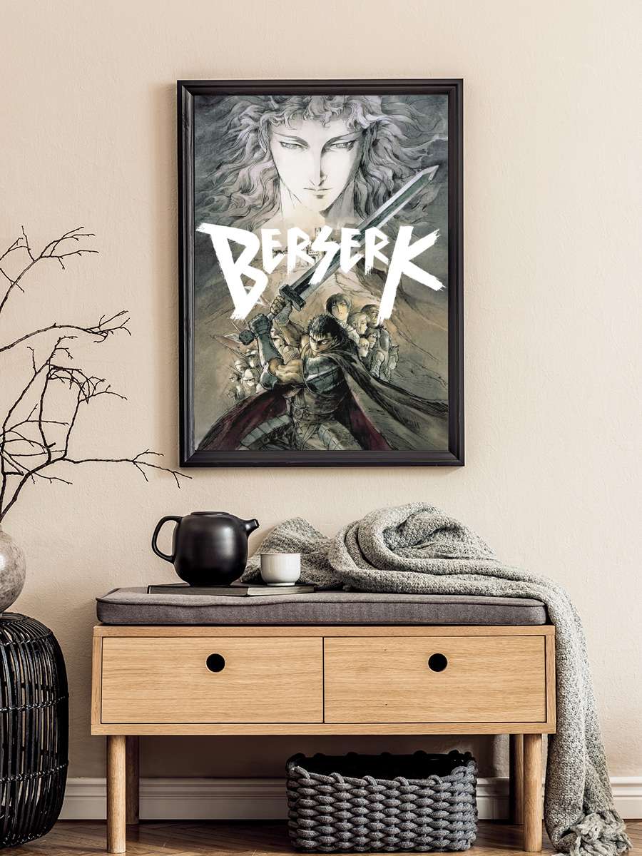 Berserk - 剣風伝奇ベルセルク Dizi Tablo Siyah Çerçeveli Dizi Poster Duvar Tablo