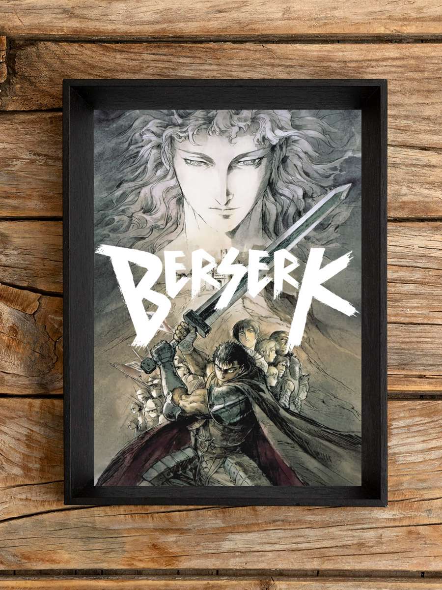 Berserk - 剣風伝奇ベルセルク Dizi Tablo Siyah Çerçeveli Dizi Poster Duvar Tablo