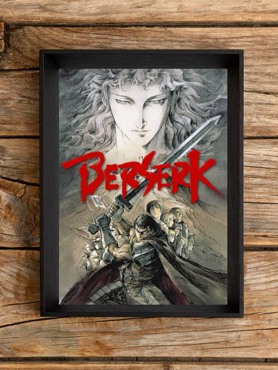 Berserk - 剣風伝奇ベルセルク Dizi Tablo Siyah Çerçeveli Dizi Poster Duvar Tablo