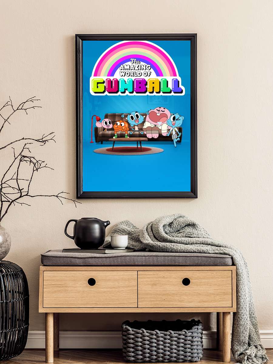 Gumball'ın Muhteşem Dünyası - The Amazing World of Gumball Dizi Tablo Siyah Çerçeveli Dizi Poster Duvar Tablo