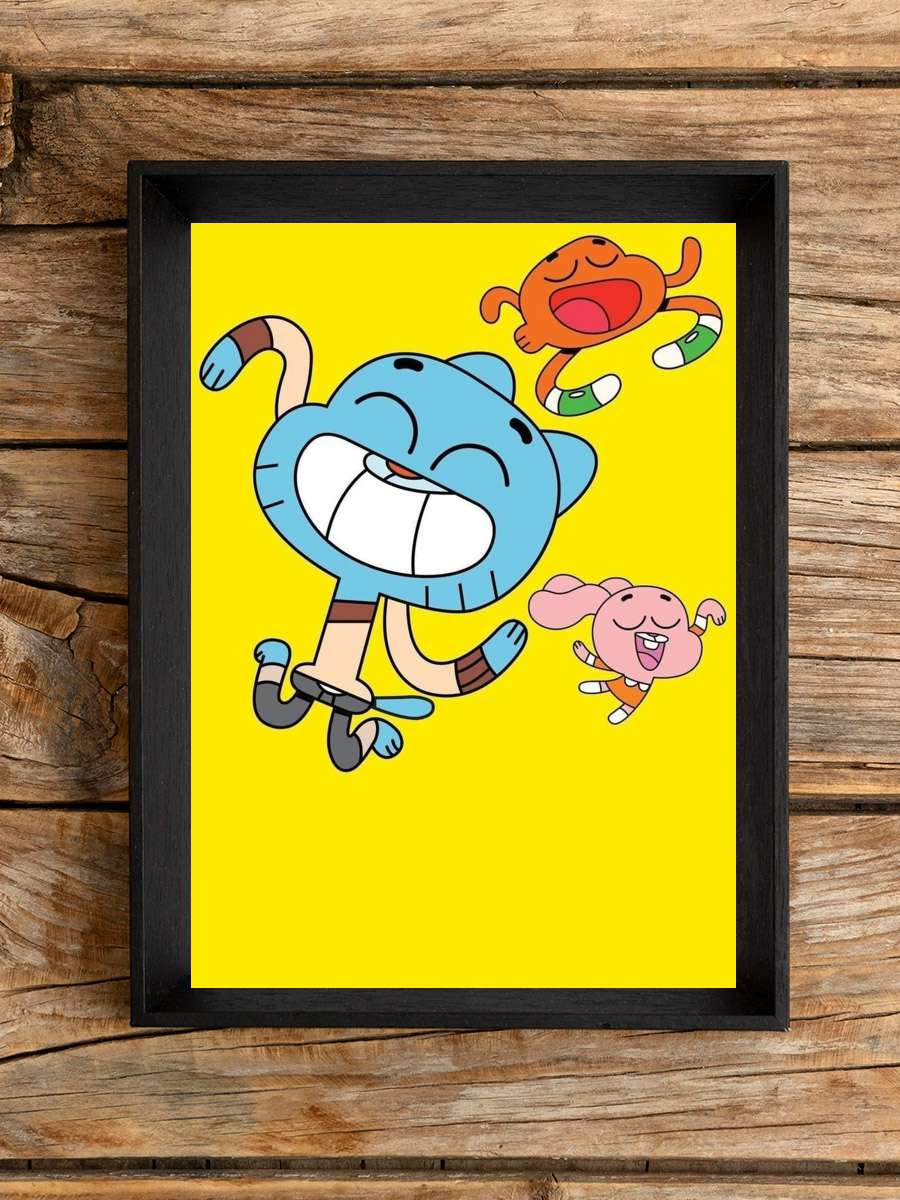 Gumball'ın Muhteşem Dünyası - The Amazing World of Gumball Dizi Tablo Siyah Çerçeveli Dizi Poster Duvar Tablo