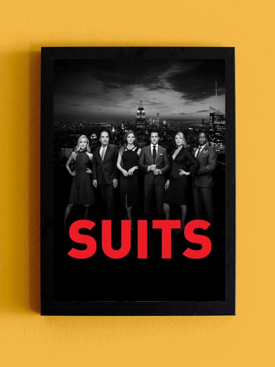 Suits Dizi Tablo Siyah Çerçeveli Dizi Poster Duvar Tablo