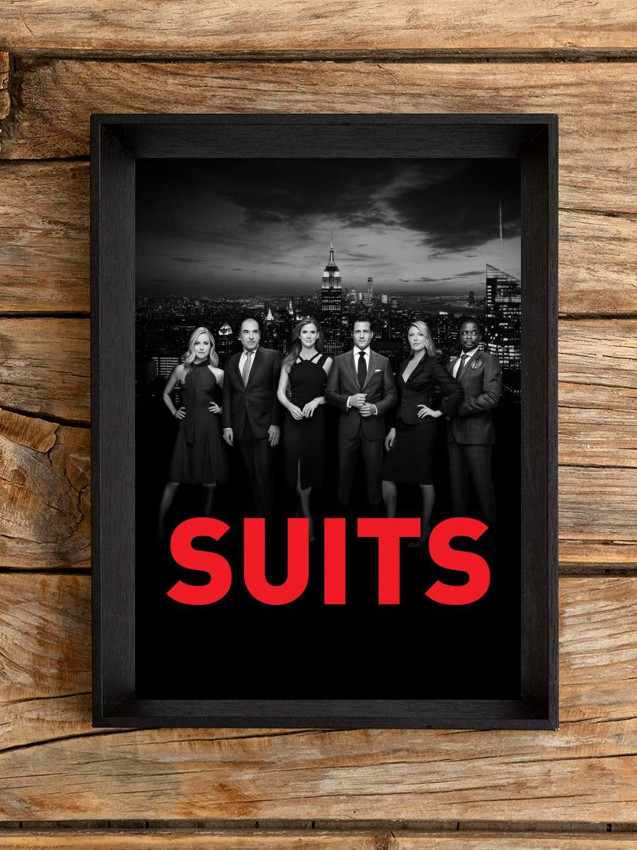 Suits Dizi Tablo Siyah Çerçeveli Dizi Poster Duvar Tablo