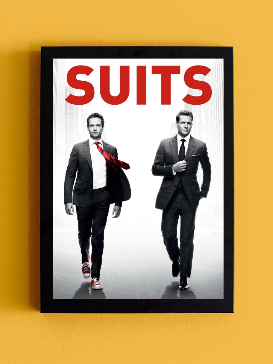 Suits Dizi Tablo Siyah Çerçeveli Dizi Poster Duvar Tablo