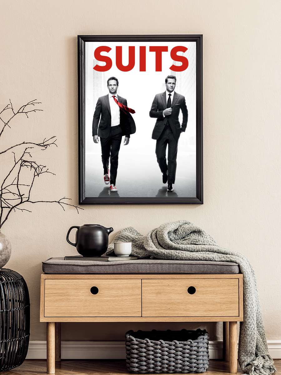 Suits Dizi Tablo Siyah Çerçeveli Dizi Poster Duvar Tablo