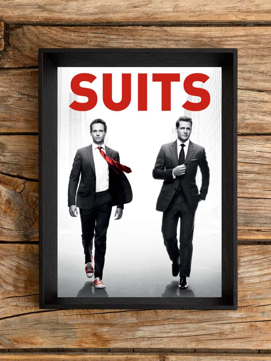 Suits Dizi Tablo Siyah Çerçeveli Dizi Poster Duvar Tablo