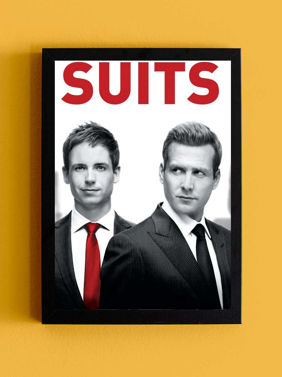 Suits Dizi Tablo Siyah Çerçeveli Dizi Poster Duvar Tablo