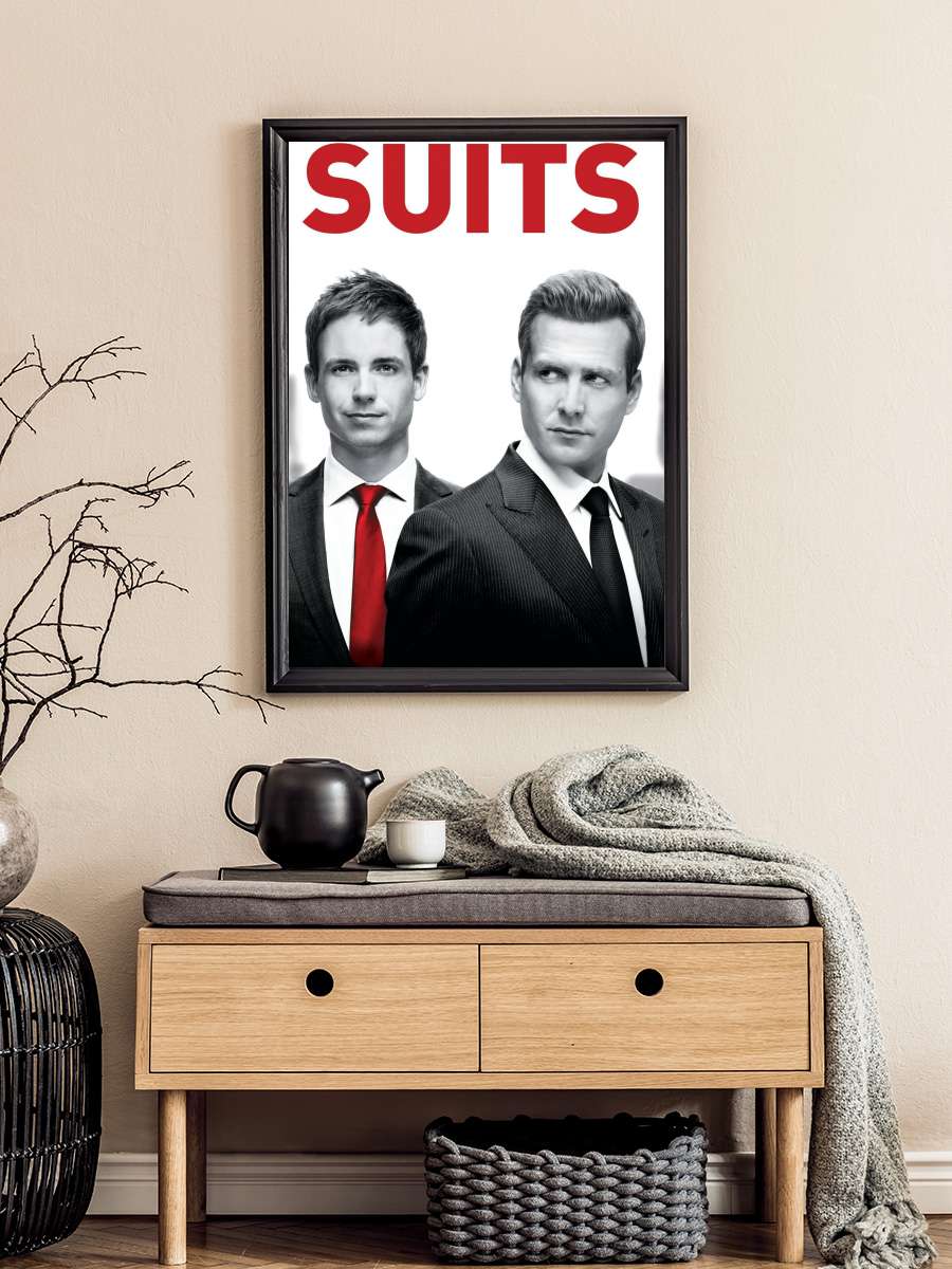 Suits Dizi Tablo Siyah Çerçeveli Dizi Poster Duvar Tablo