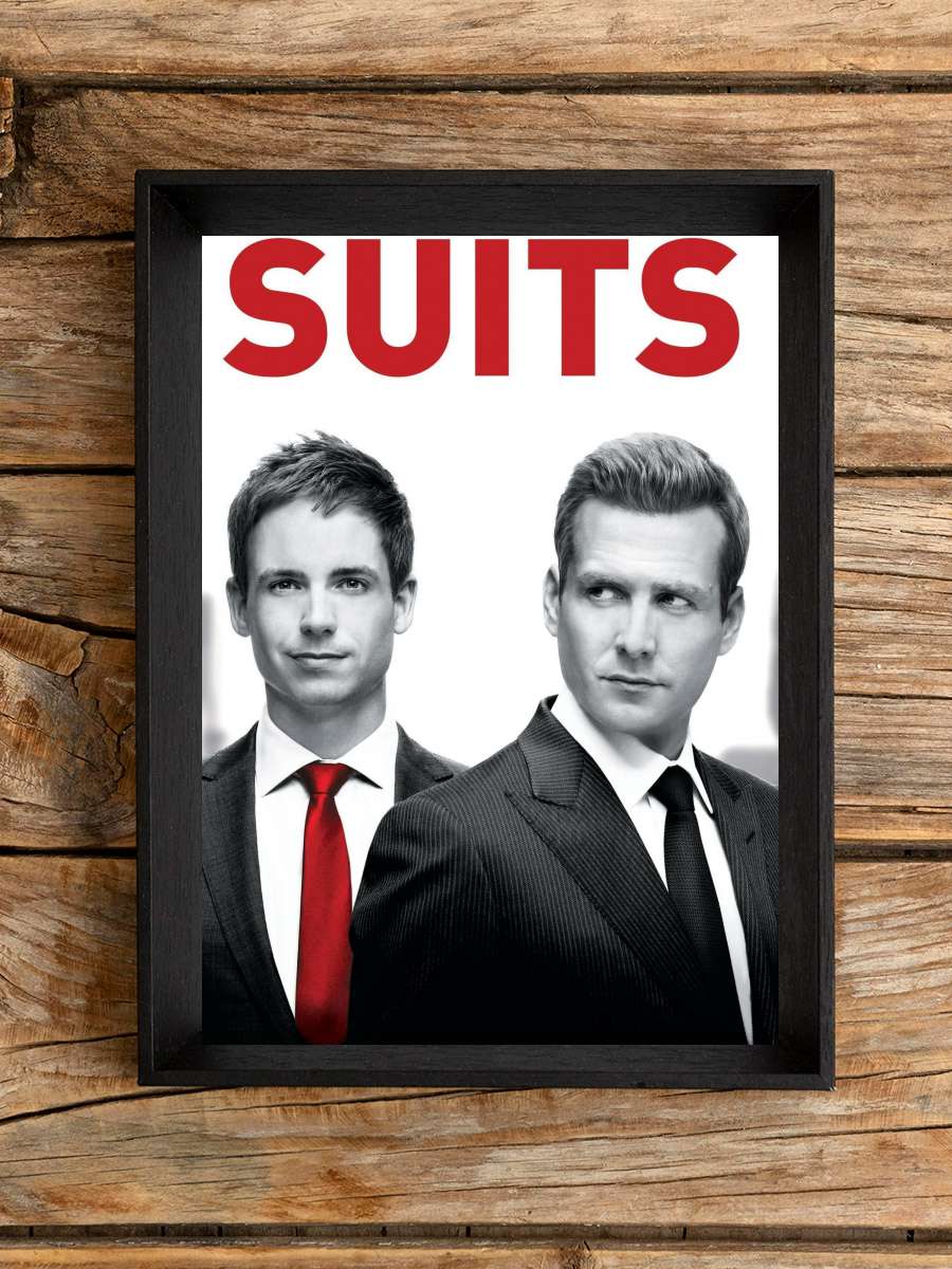 Suits Dizi Tablo Siyah Çerçeveli Dizi Poster Duvar Tablo