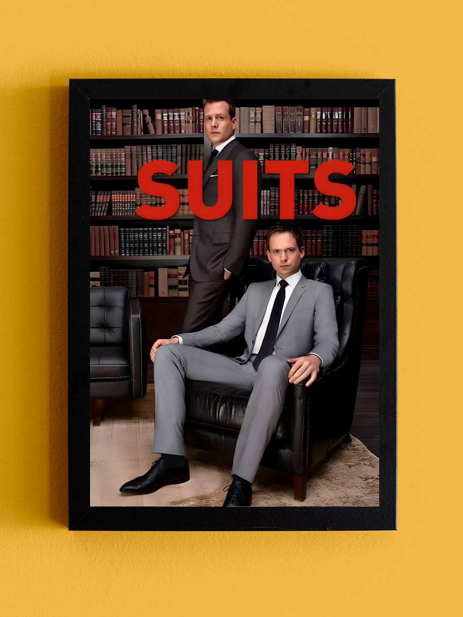 Suits Dizi Tablo Siyah Çerçeveli Dizi Poster Duvar Tablo