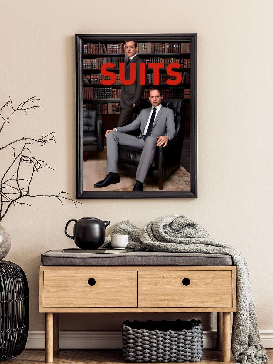 Suits Dizi Tablo Siyah Çerçeveli Dizi Poster Duvar Tablo