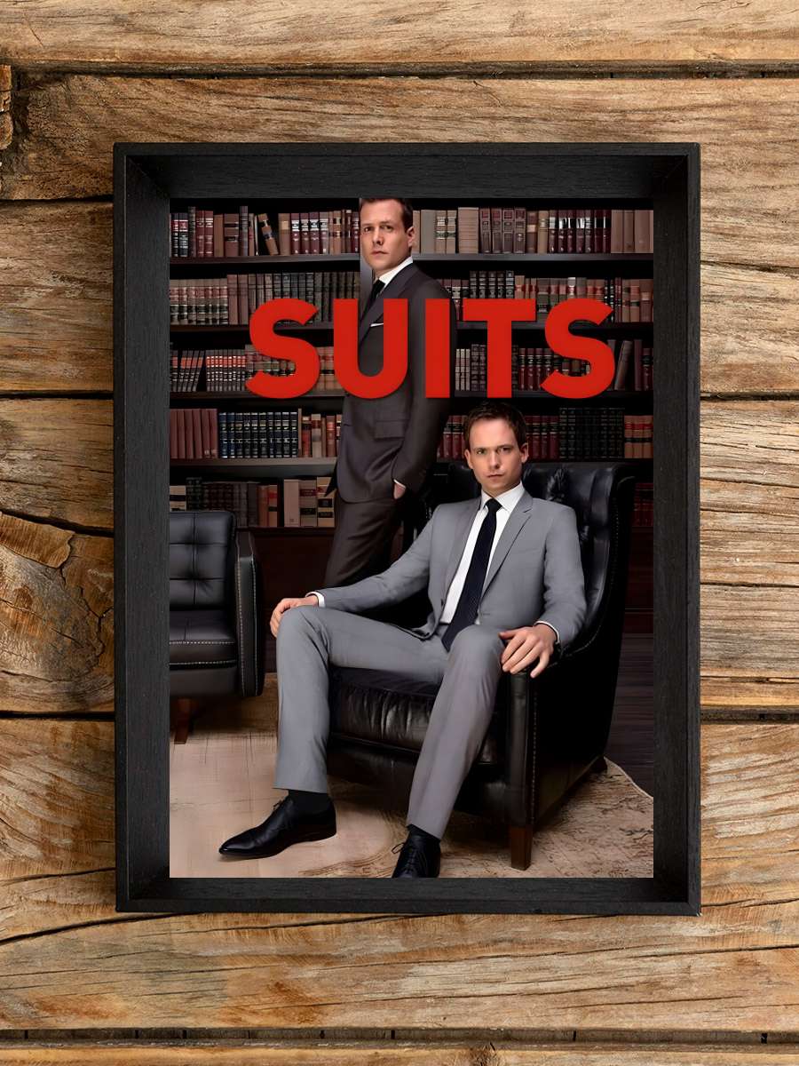 Suits Dizi Tablo Siyah Çerçeveli Dizi Poster Duvar Tablo