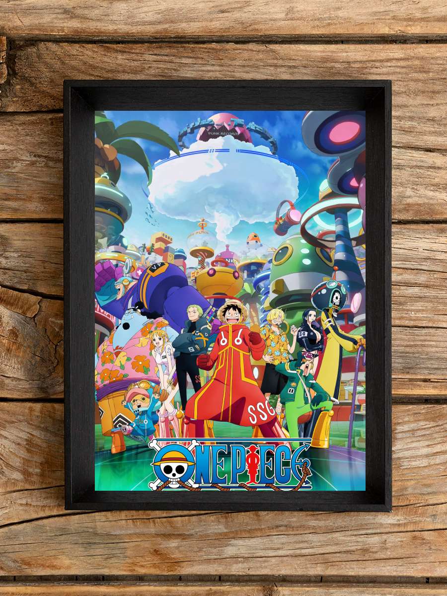 One Piece - ワンピース Dizi Tablo Siyah Çerçeveli Dizi Poster Duvar Tablo