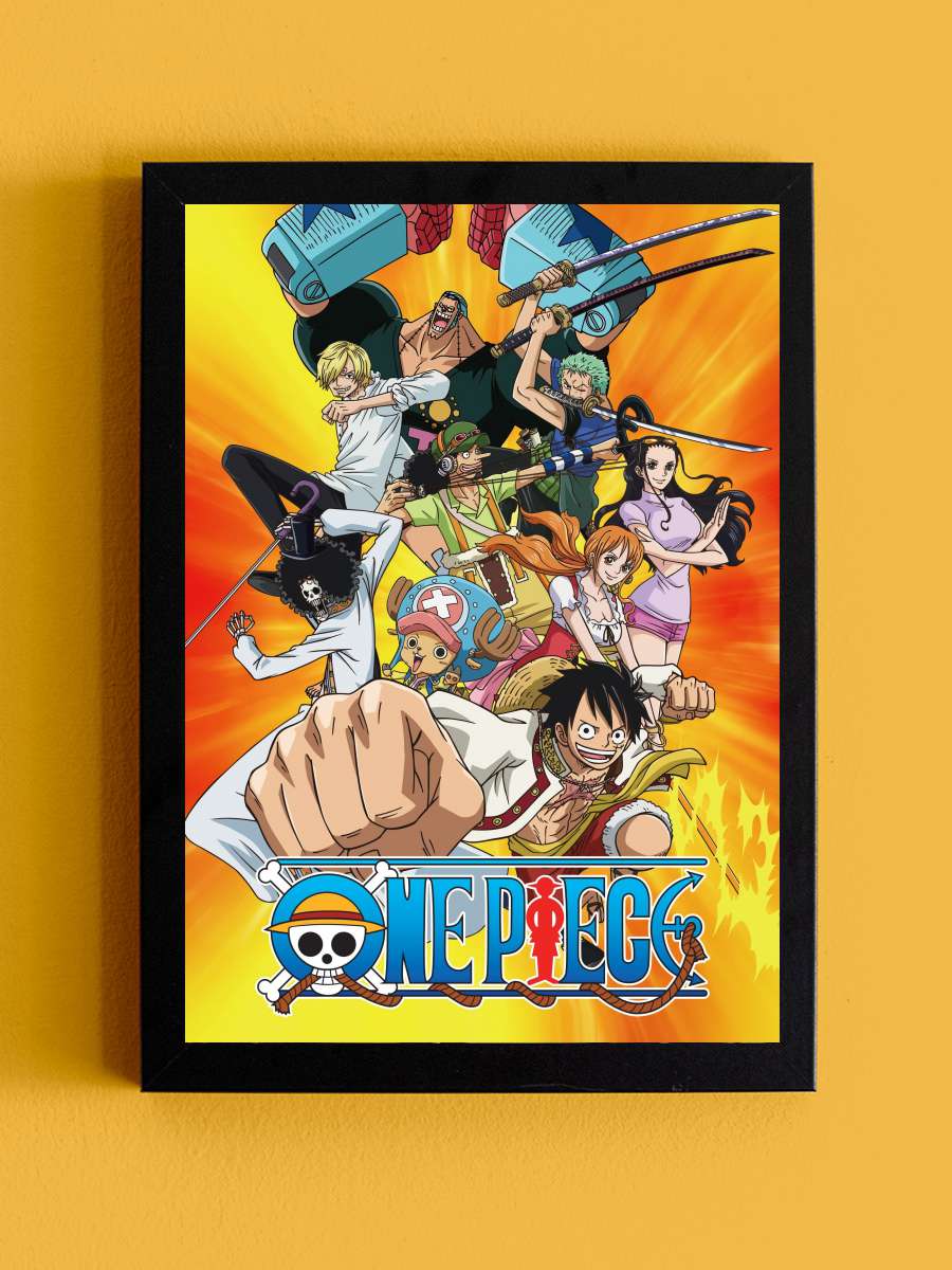 One Piece - ワンピース Dizi Tablo Siyah Çerçeveli Dizi Poster Duvar Tablo