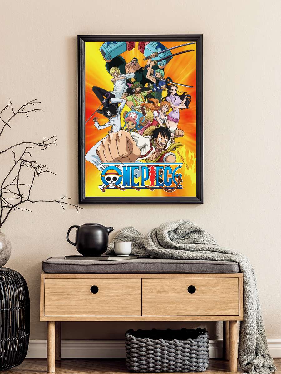 One Piece - ワンピース Dizi Tablo Siyah Çerçeveli Dizi Poster Duvar Tablo