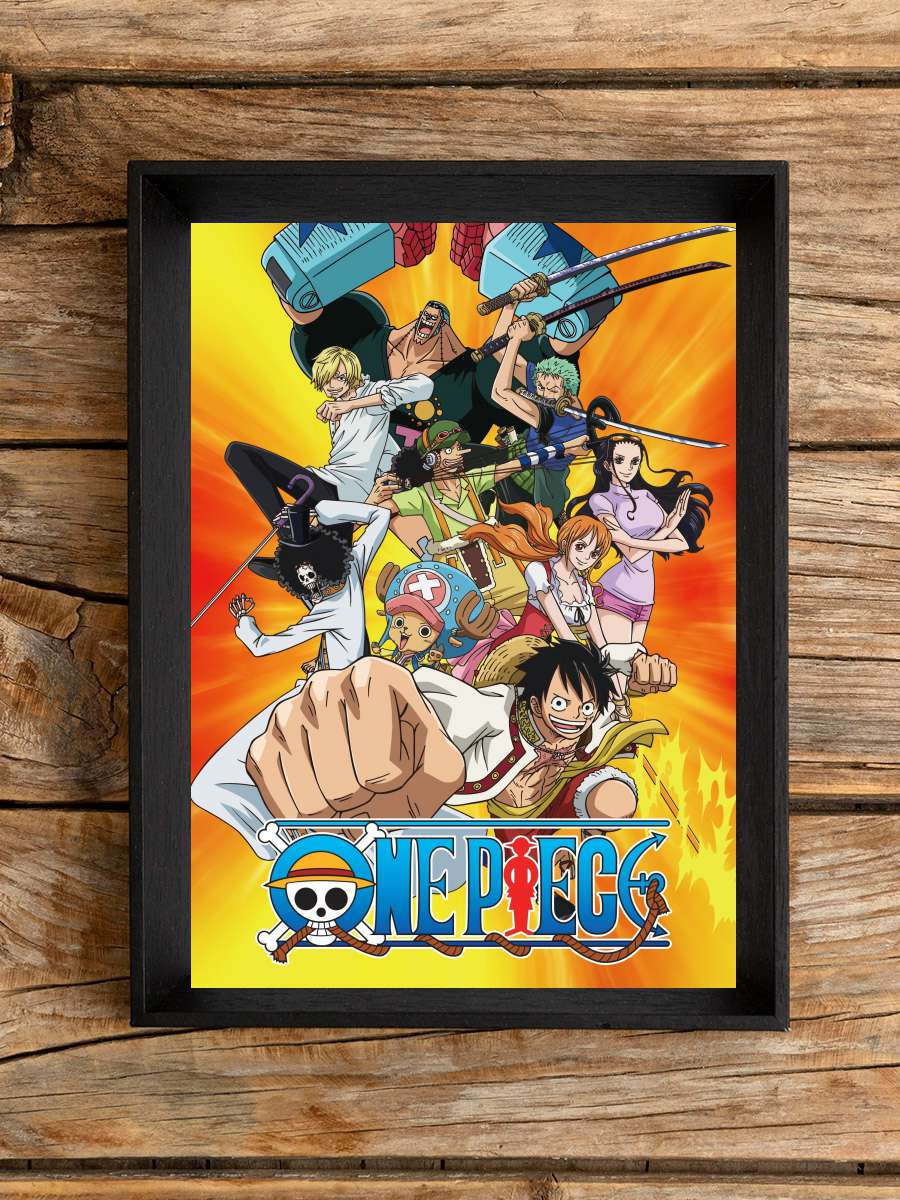 One Piece - ワンピース Dizi Tablo Siyah Çerçeveli Dizi Poster Duvar Tablo