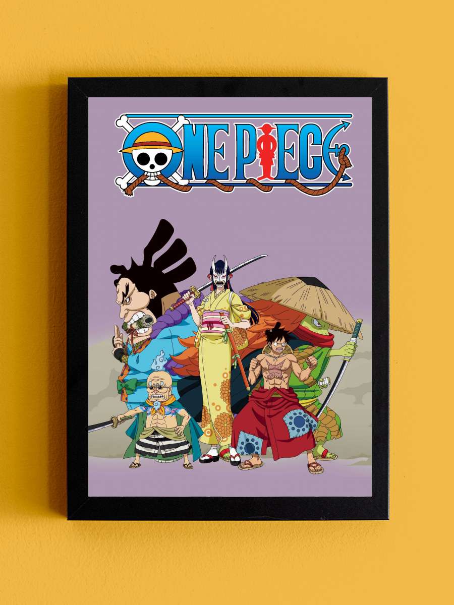 One Piece - ワンピース Dizi Tablo Siyah Çerçeveli Dizi Poster Duvar Tablo