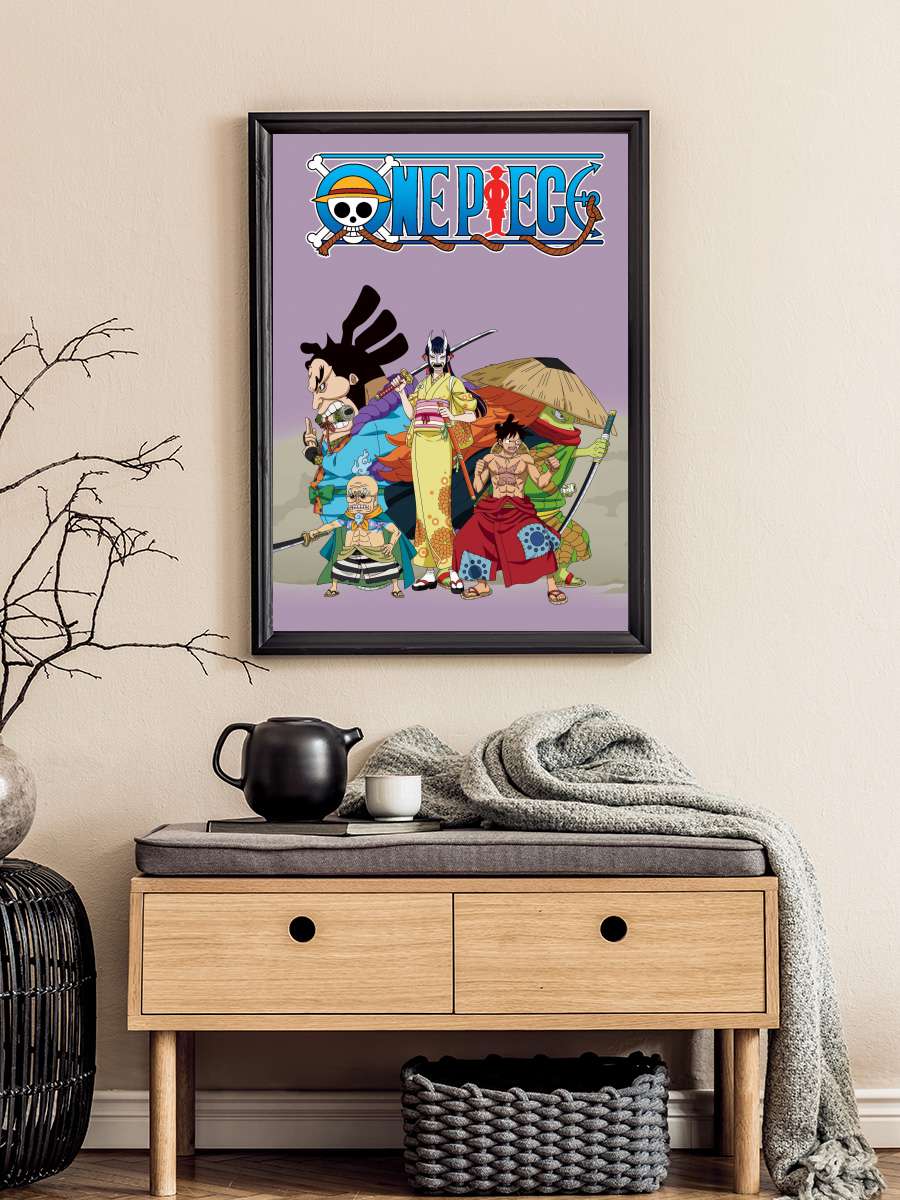 One Piece - ワンピース Dizi Tablo Siyah Çerçeveli Dizi Poster Duvar Tablo