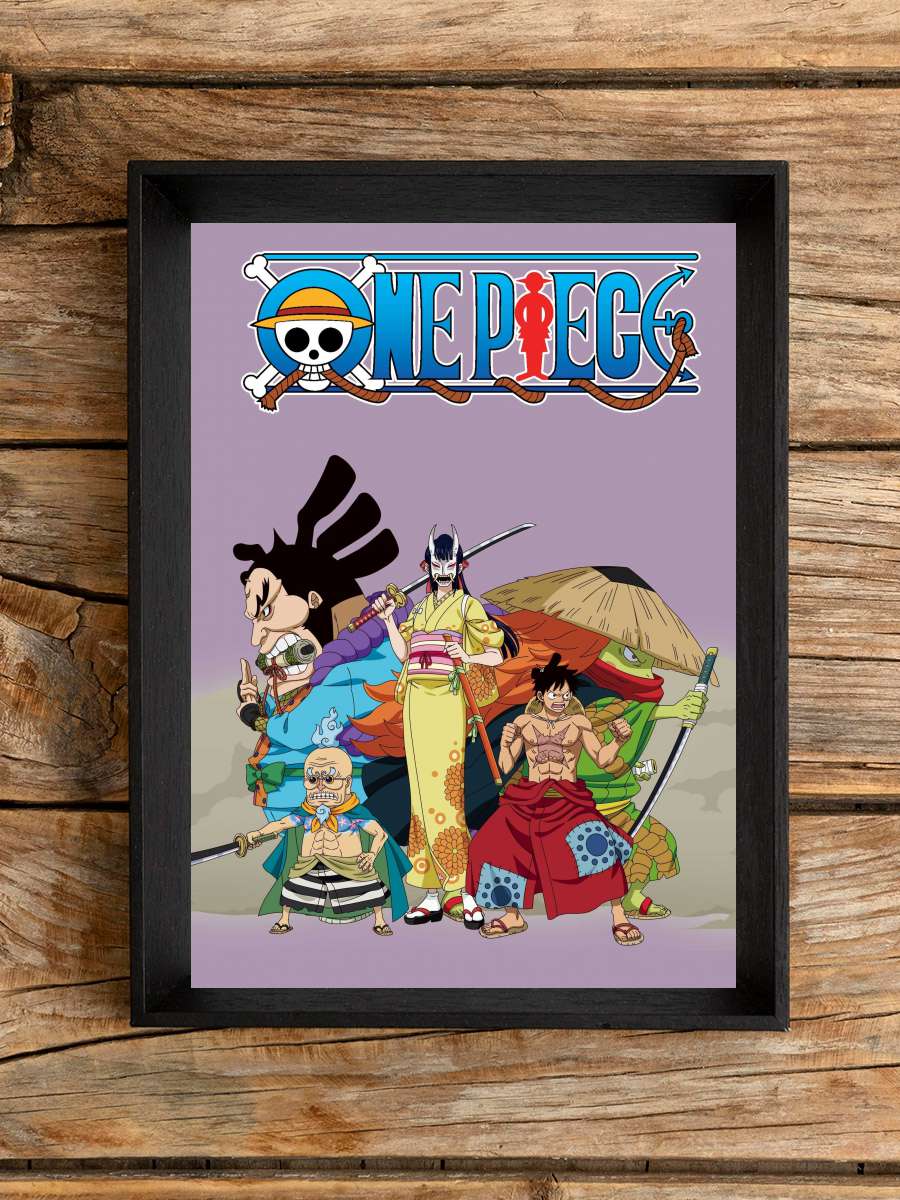 One Piece - ワンピース Dizi Tablo Siyah Çerçeveli Dizi Poster Duvar Tablo