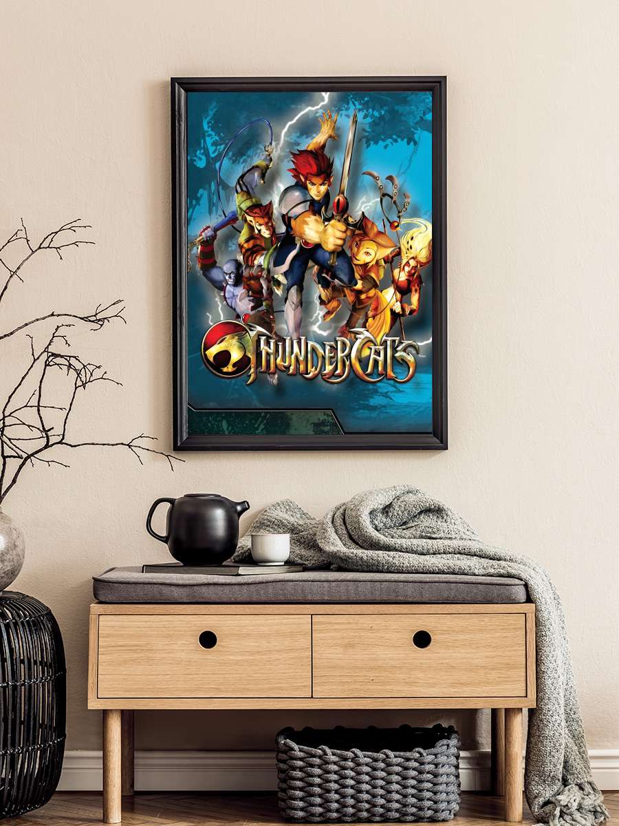 ThunderCats Dizi Tablo Siyah Çerçeveli Dizi Poster Duvar Tablo