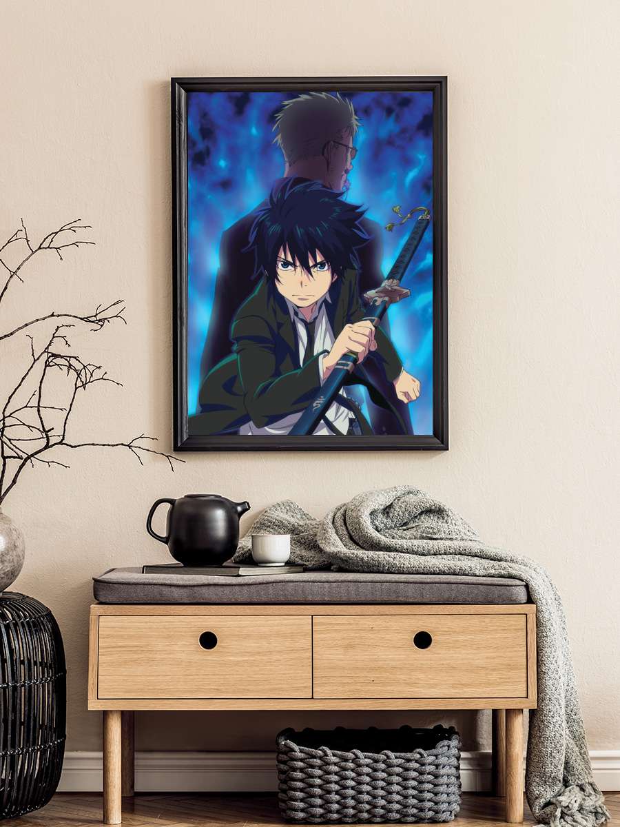 Blue Exorcist - 青の祓魔師 Dizi Tablo Siyah Çerçeveli Dizi Poster Duvar Tablo