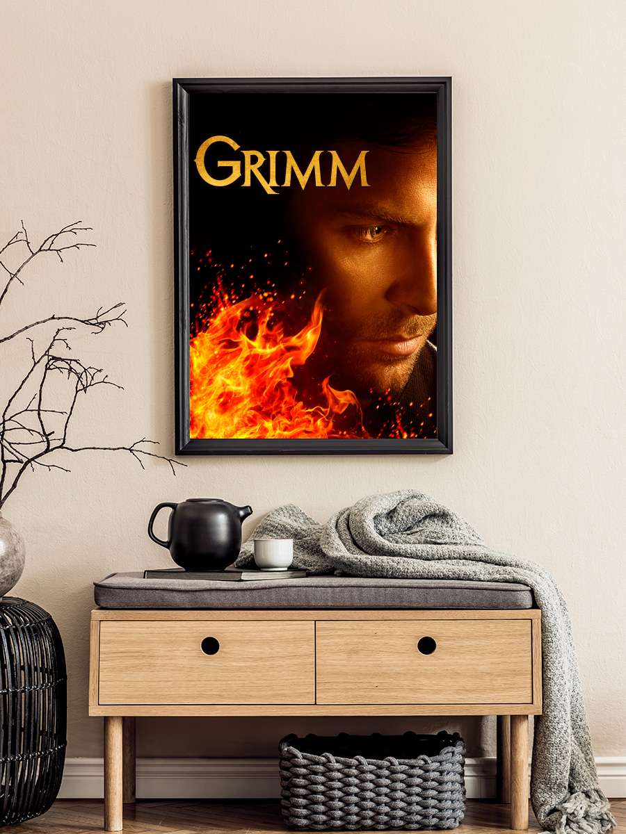 Grimm Dizi Tablo Siyah Çerçeveli Dizi Poster Duvar Tablo