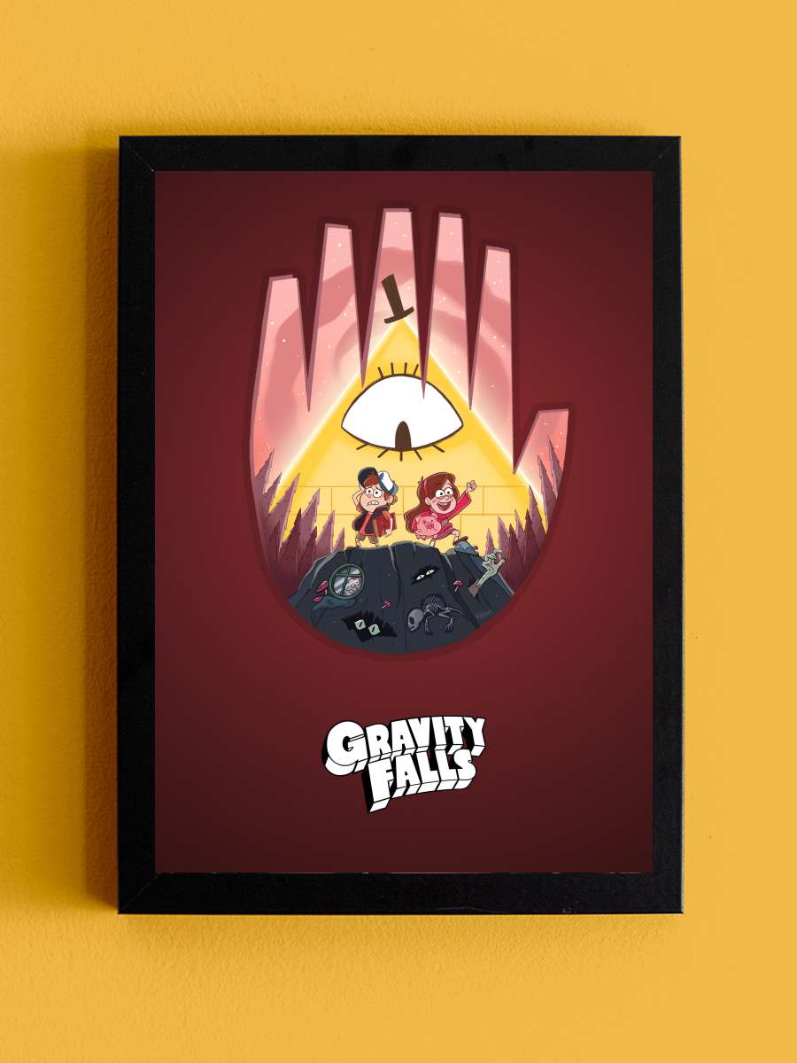 Esrarengiz Kasaba - Gravity Falls Dizi Tablo Siyah Çerçeveli Dizi Poster Duvar Tablo