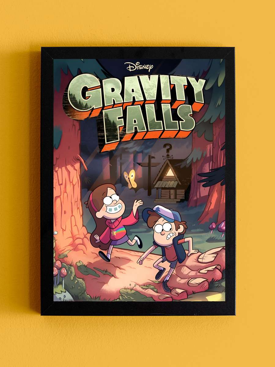 Esrarengiz Kasaba - Gravity Falls Dizi Tablo Siyah Çerçeveli Dizi Poster Duvar Tablo