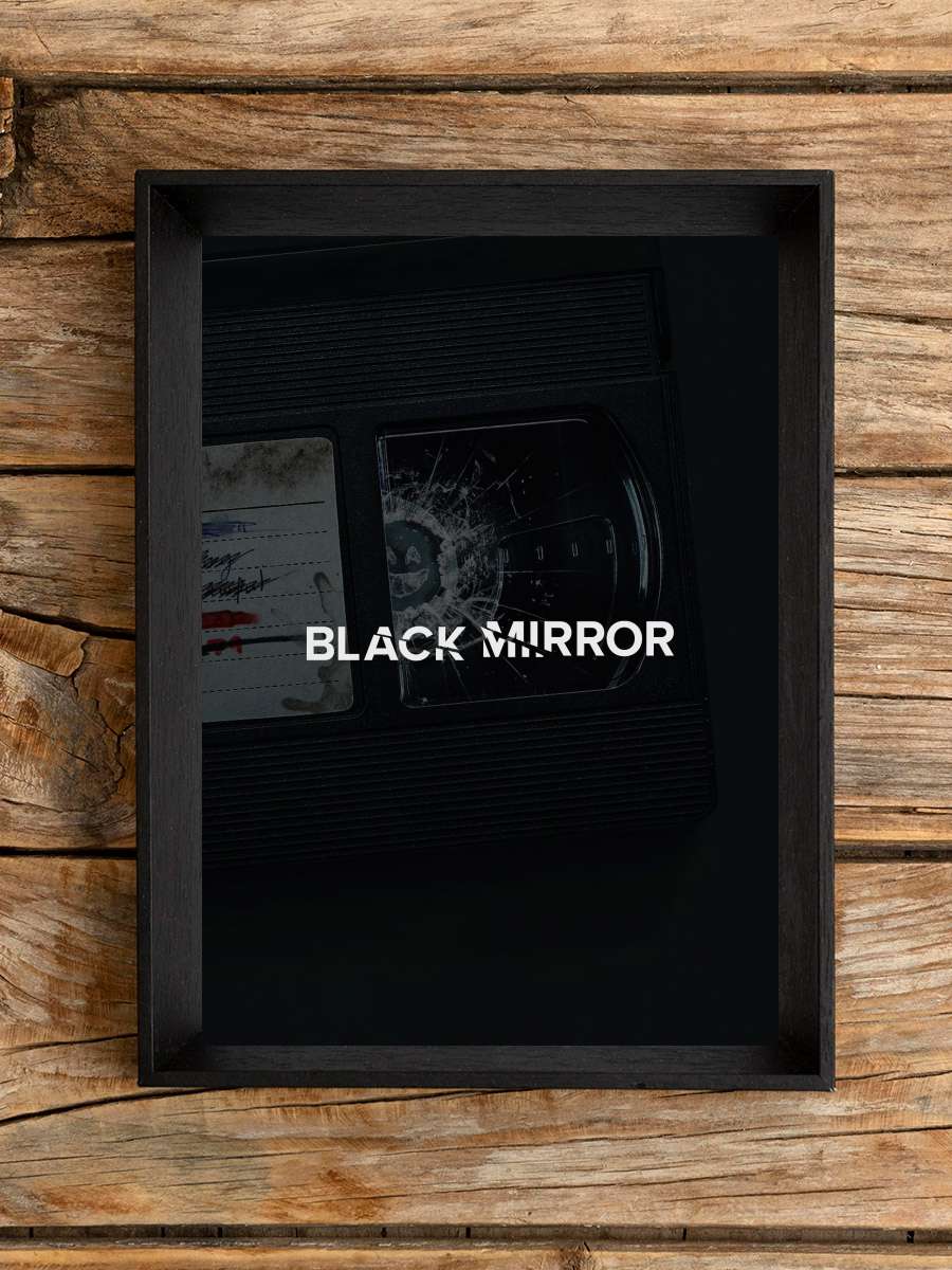 Black Mirror Dizi Tablo Siyah Çerçeveli Dizi Poster Duvar Tablo