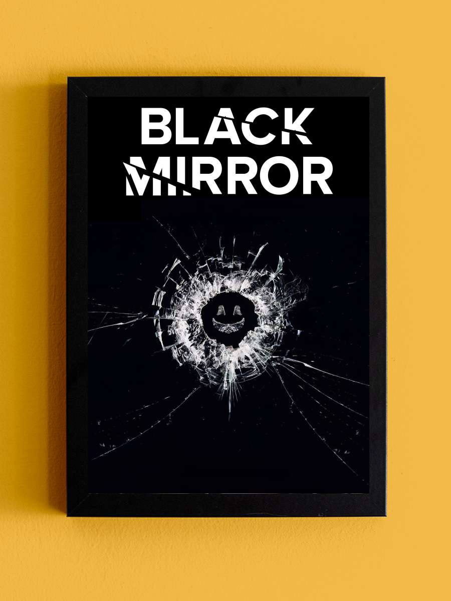 Black Mirror Dizi Tablo Siyah Çerçeveli Dizi Poster Duvar Tablo