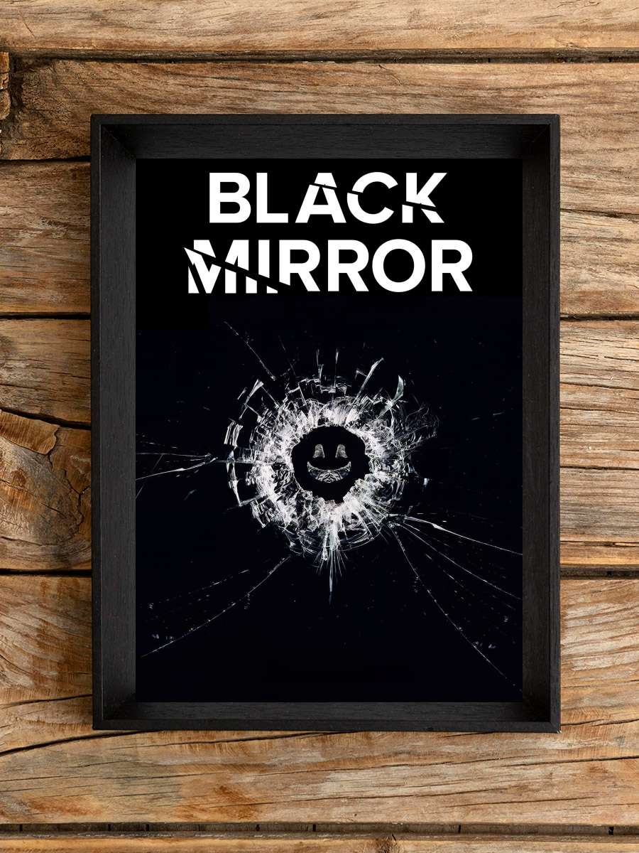 Black Mirror Dizi Tablo Siyah Çerçeveli Dizi Poster Duvar Tablo