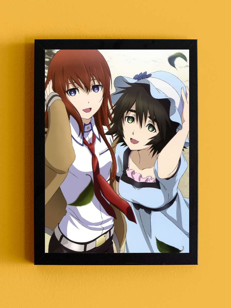 Steins;Gate Dizi Tablo Siyah Çerçeveli Dizi Poster Duvar Tablo