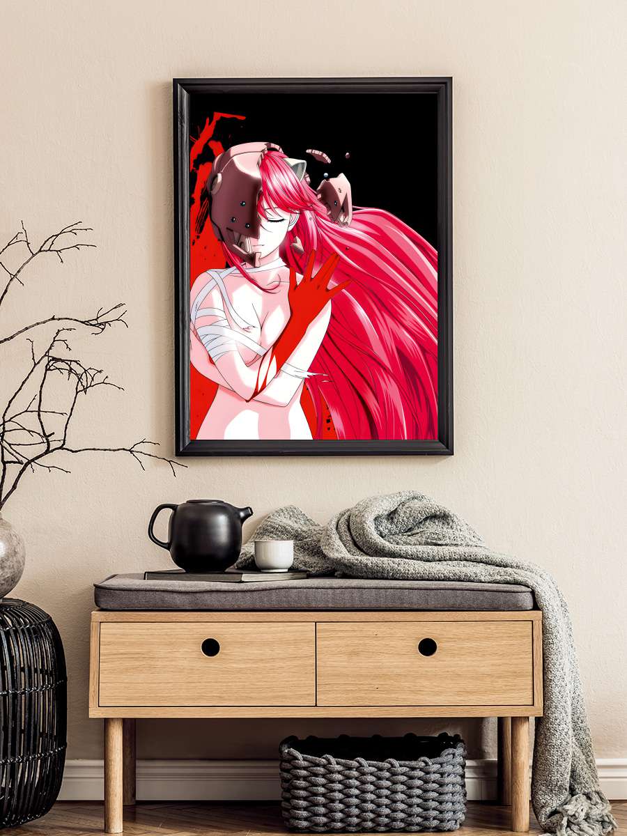 Elfen Lied - エルフェンリート Dizi Tablo Siyah Çerçeveli Dizi Poster Duvar Tablo