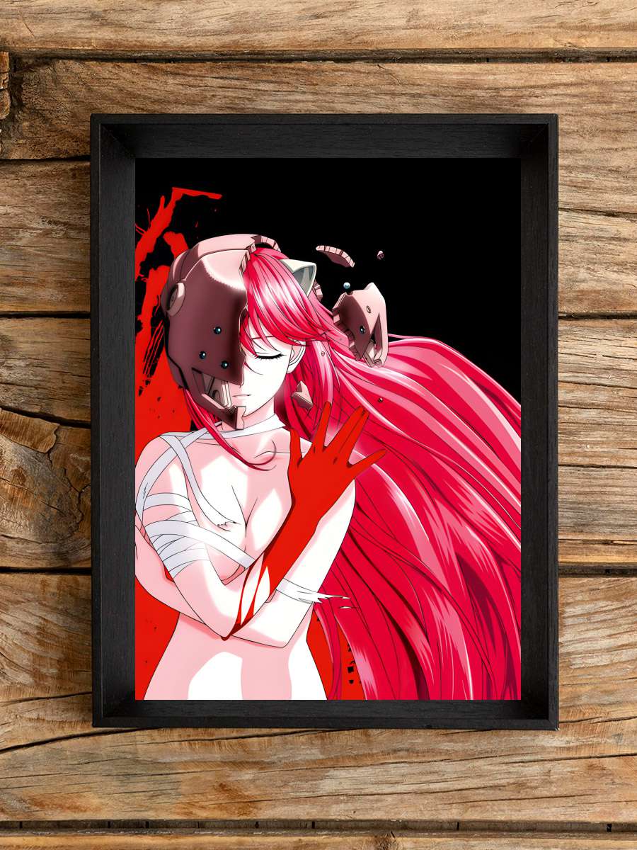 Elfen Lied - エルフェンリート Dizi Tablo Siyah Çerçeveli Dizi Poster Duvar Tablo