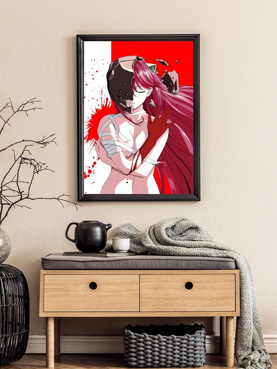 Elfen Lied - エルフェンリート Dizi Tablo Siyah Çerçeveli Dizi Poster Duvar Tablo